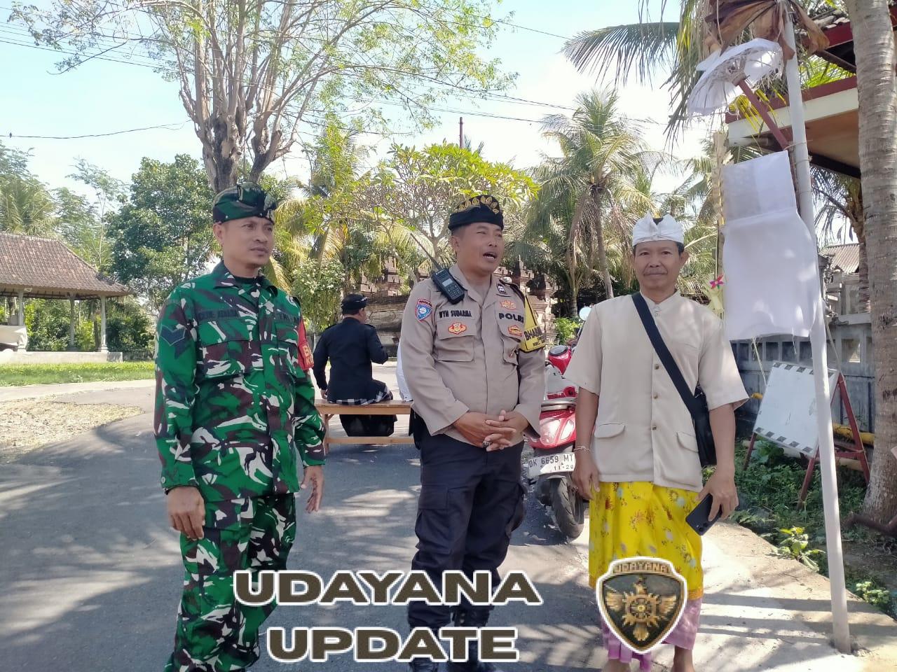 TNI-Polri Bersatu, Babinsa Dan Bhabinkamtibmas Di Klungkung Pastikan Kegiatan Di Wilbin Aman Dan Lancar