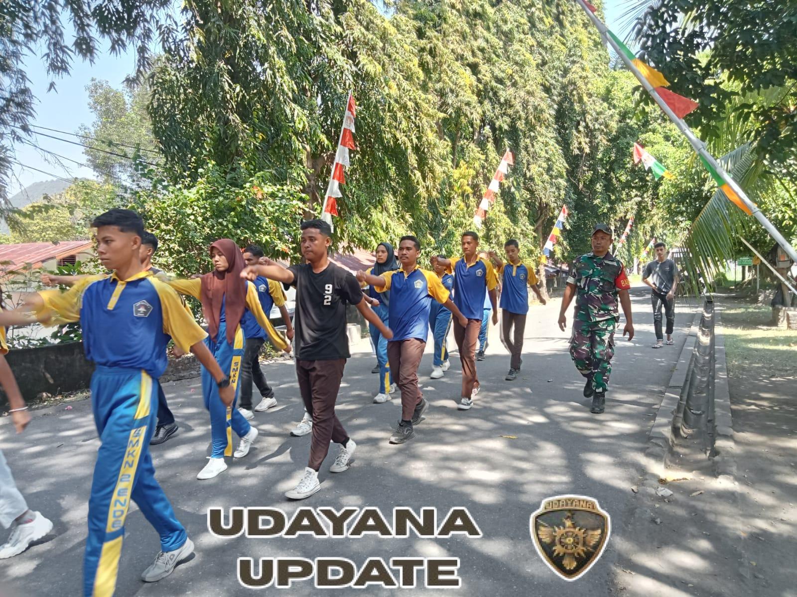 Monitoring dan Komsos Babinsa Ende Timur Dukung Semangat Nasionalisme Siswa SMKN 2