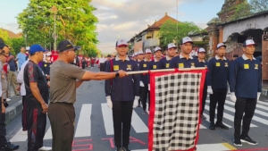 Penuh Semangat, Dandim Klungkung Ungkap 53 Peserta SMA Dan Umum Putra Ikuti Lomba Gerak Jalan Hut RI Ke 80