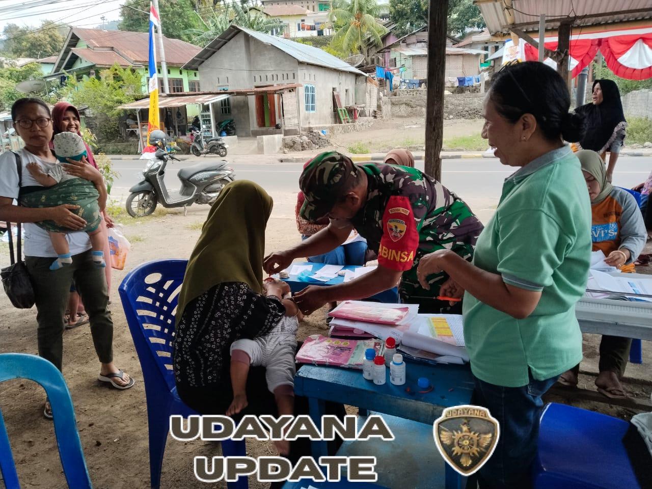 Perkuat Kesehatan Masyarakat, Posyandu Kotaratu Dapat Pendampingan dari Babinsa