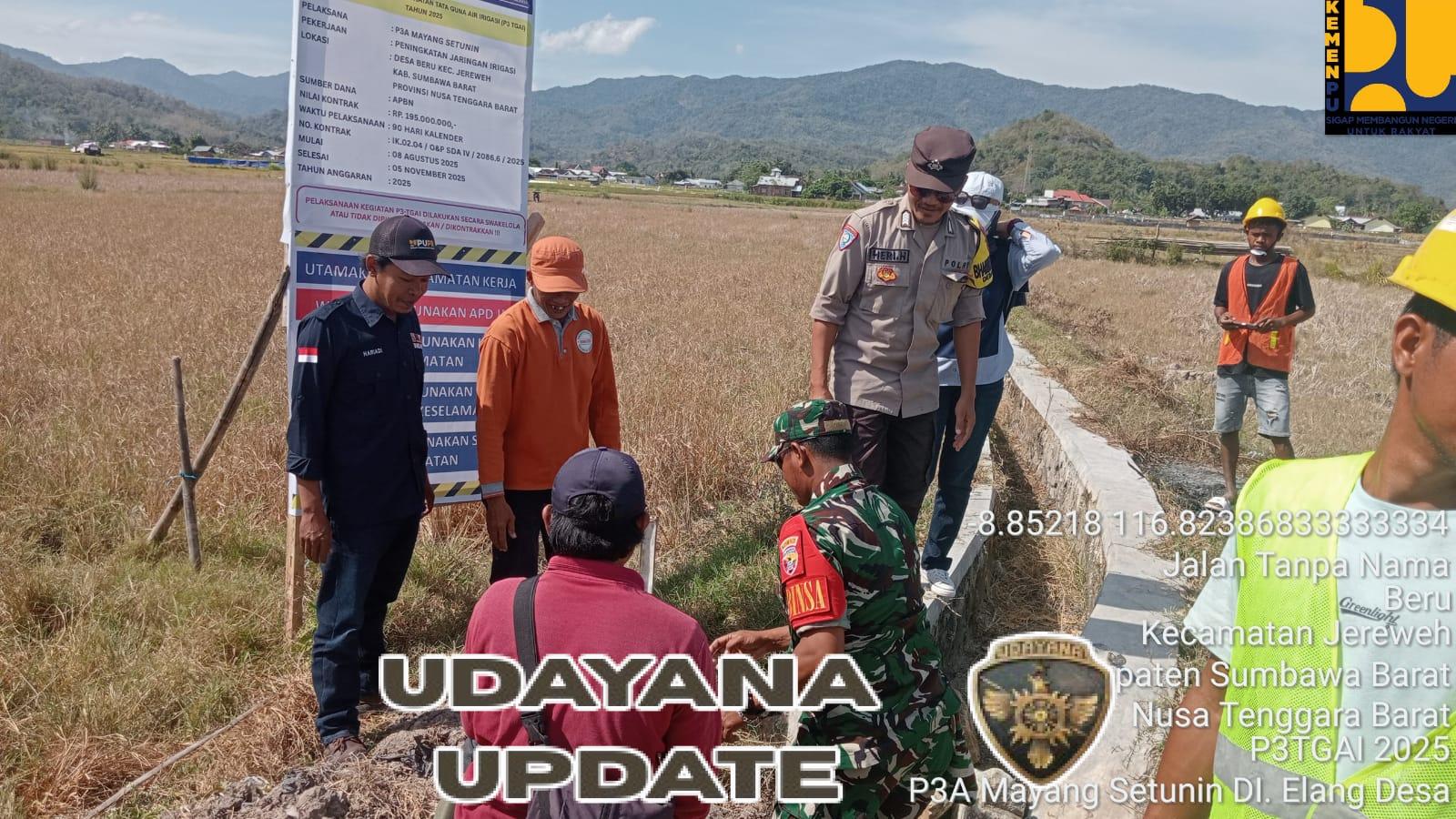 Peletakan Batu Pertama Irigasi Desa Beru, TNI-Polri Hadir Wujudkan Kebersamaan