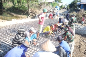 Akses Pertanian Makin Lancar, Jembatan Limpas TMMD 125 Siap Cor