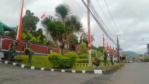 Nuansa Merah Putih Mulai Selimuti Kodim Klungkung Beserta Koramil Jajaran