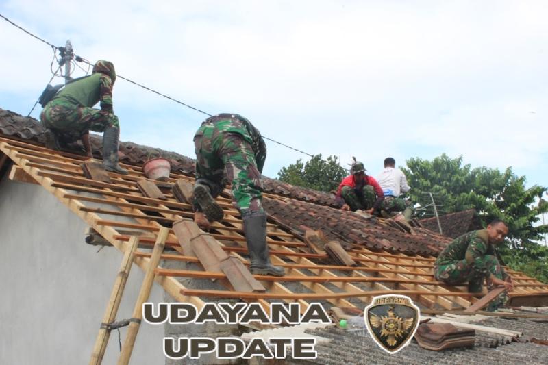 Sinergi TNI dan Masyarakat, Rumah I Wayan Lisig Kini Berdiri Kokoh