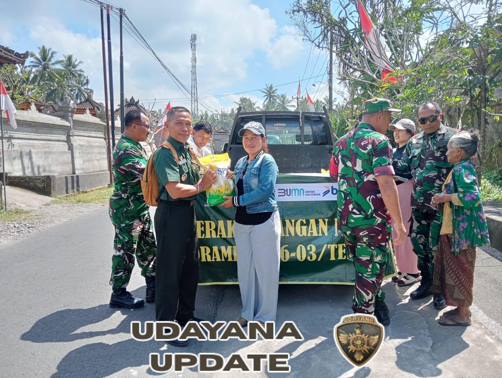 Sinergi TNI dengan Rakyat, Danramil 03/Tembuku Kawal Langsung Pelaksanaan Gerakan Pangan Murah