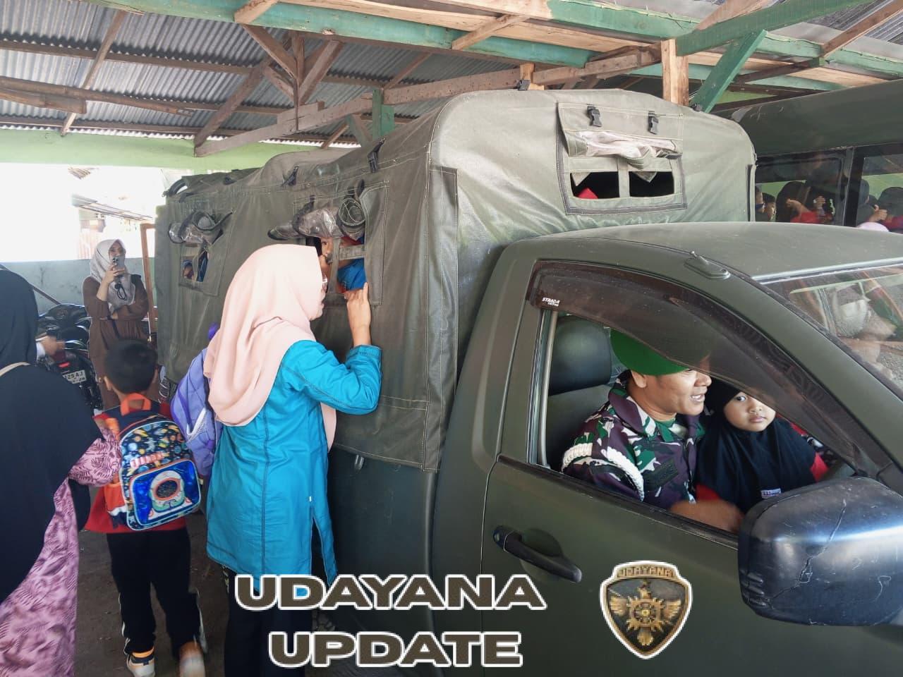 ‎Kunjungan TKIT ke Kodim 1607/Sumbawa, Anak-Anak Gembira Naik Mobil dan Motor Dinas TNI