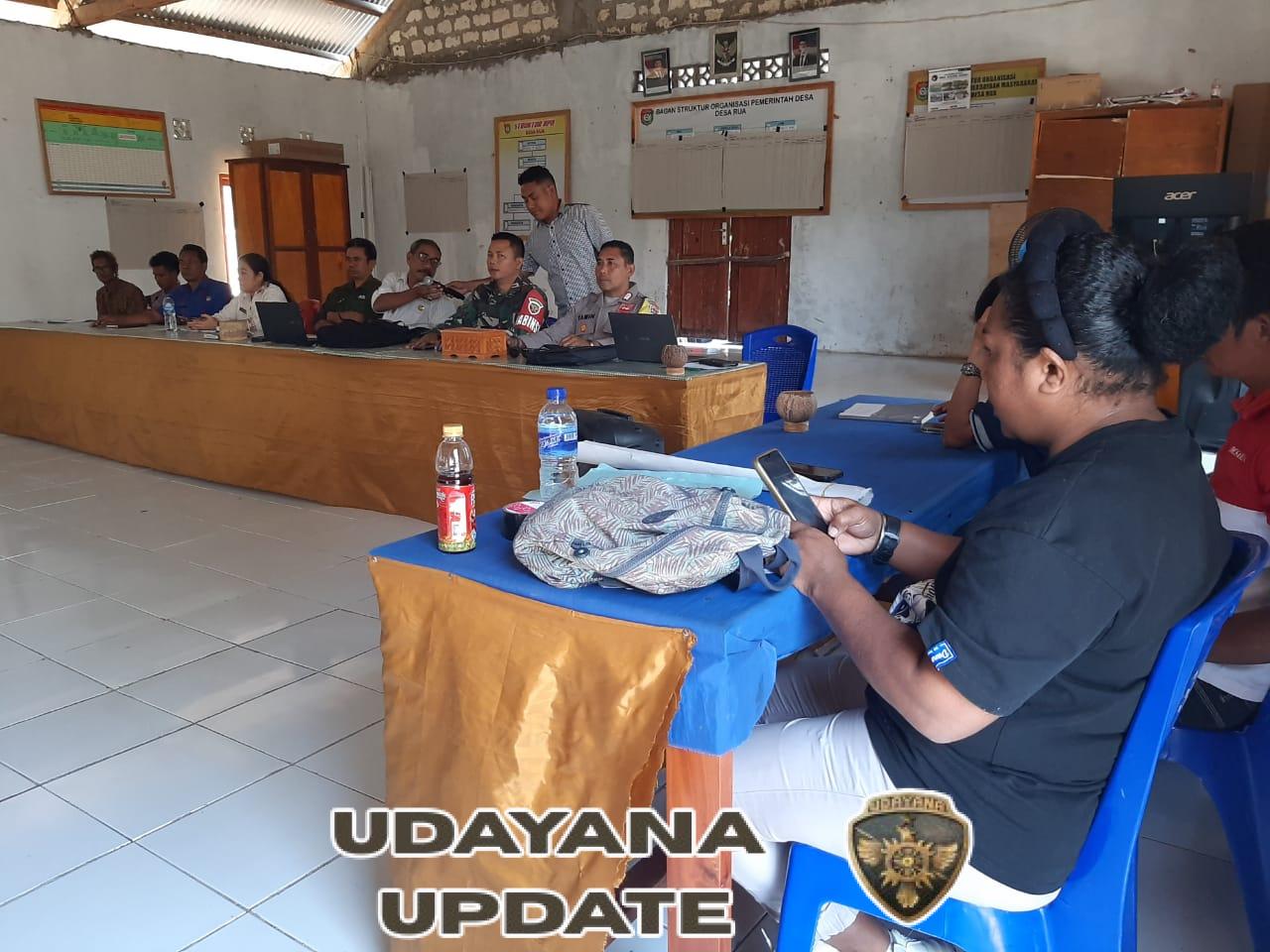 Musrenbangdes Desa Rua, Babinsa Tekankan Pentingnya Sinergi Membangun Desa