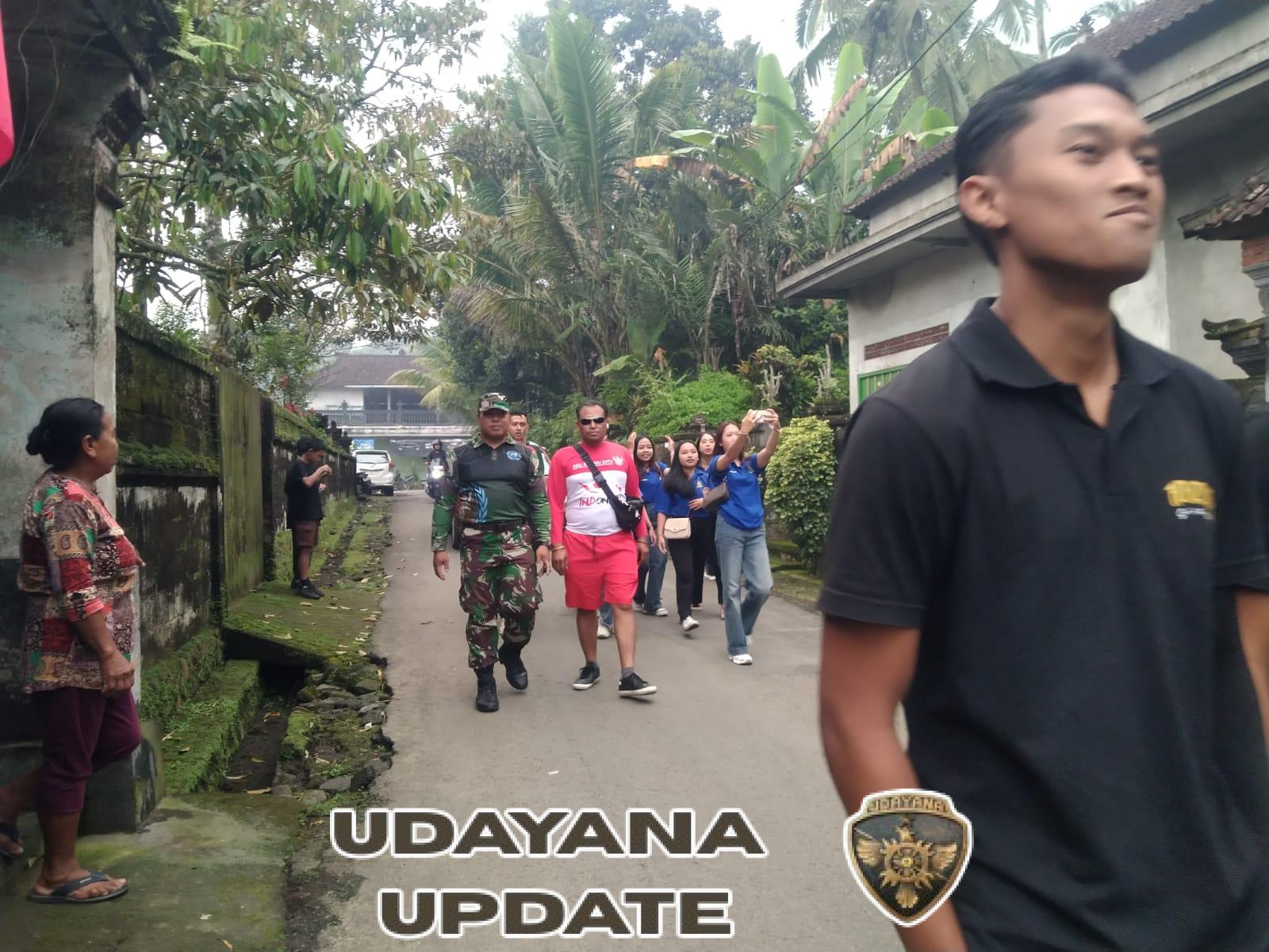 Babinsa Koramil 1623-06/Selat dukung kegiatan jalan santai serangkaian HUT kemerdekaan RI ke-80 tahun 2025.