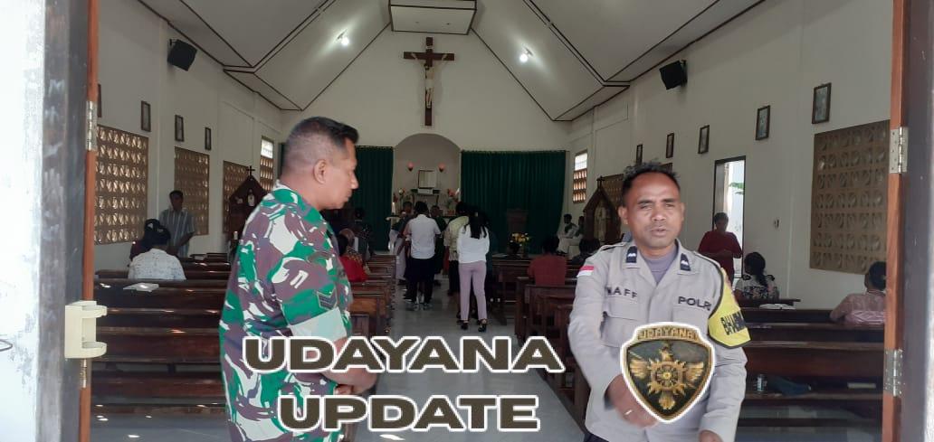 Ibadah Minggu Babinsa Manufui Jalin Silaturahmi Dengan Umat