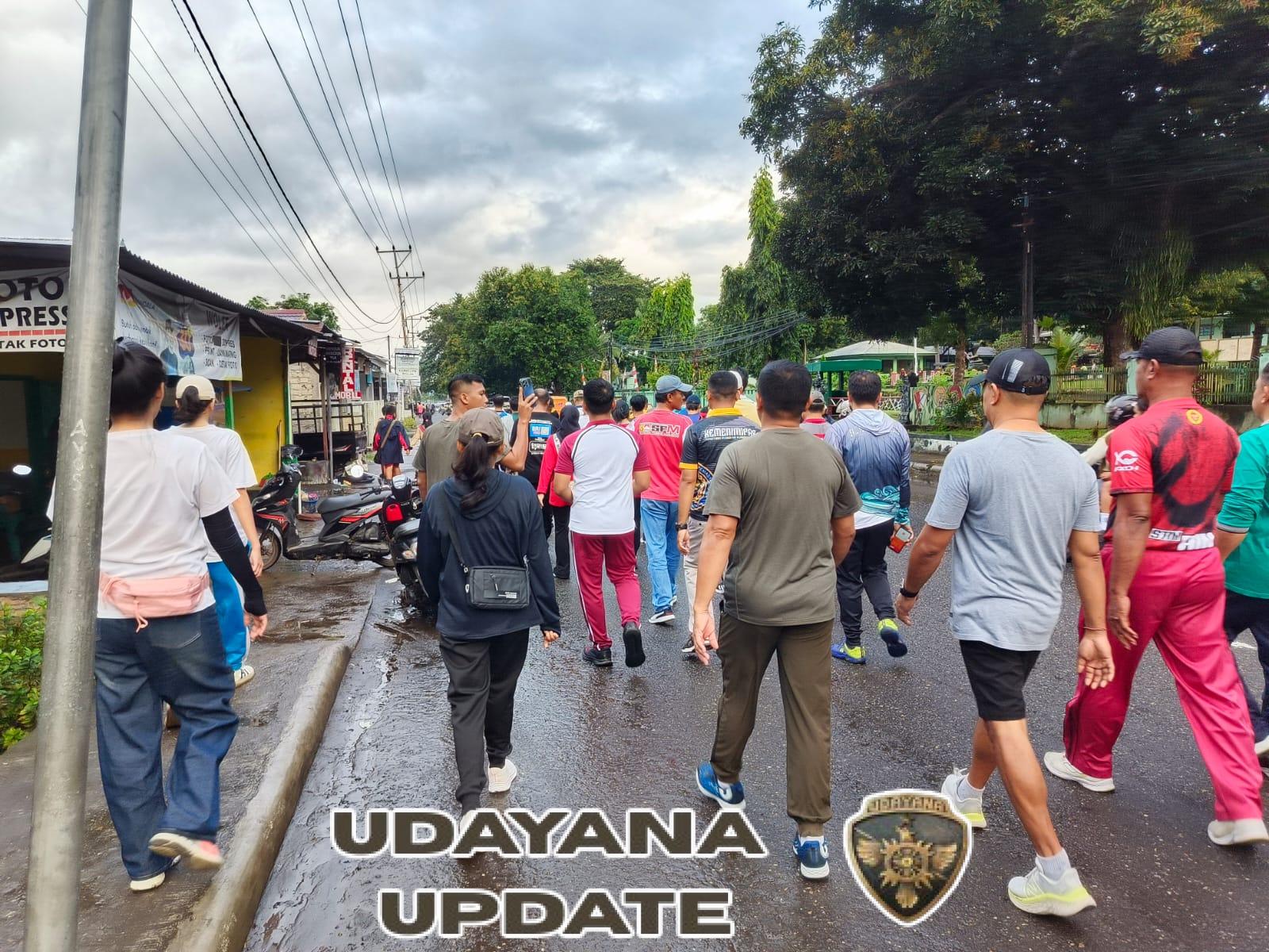 Jaga Kebugaran dan Persatuan, Kodim 1602/Ende Hadiri Jalan Santai HUT RI