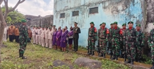 Kodim 1623/Karangasem gelar  pemakaman militer Alm. Peltu Purnawirawan Agustinus Nicholas Wowor