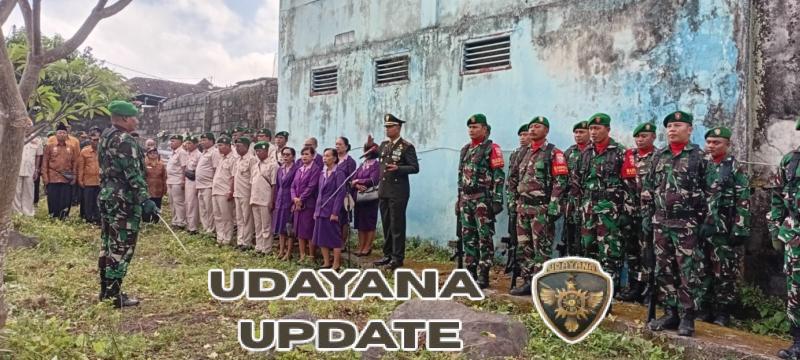 Kodim 1623/Karangasem gelar  pemakaman militer Alm. Peltu Purnawirawan Agustinus Nicholas Wowor