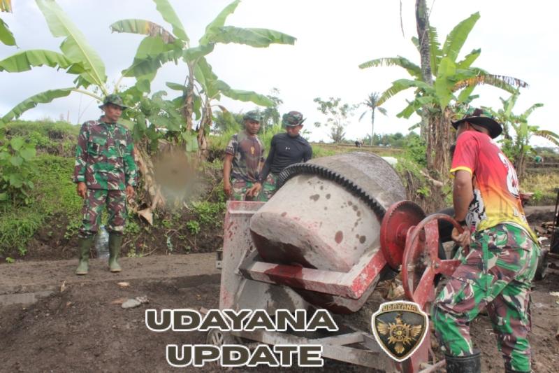 Sinergi TNI, Tokoh Desa, dan Warga Sukseskan Proyek Strategis TMMD di Gianyar