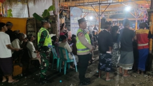 Bondres Rangkaian Karya Di Pura Dalem Gelagah Sembir Digelar Dengan pengawalan Babinsa Kutampi