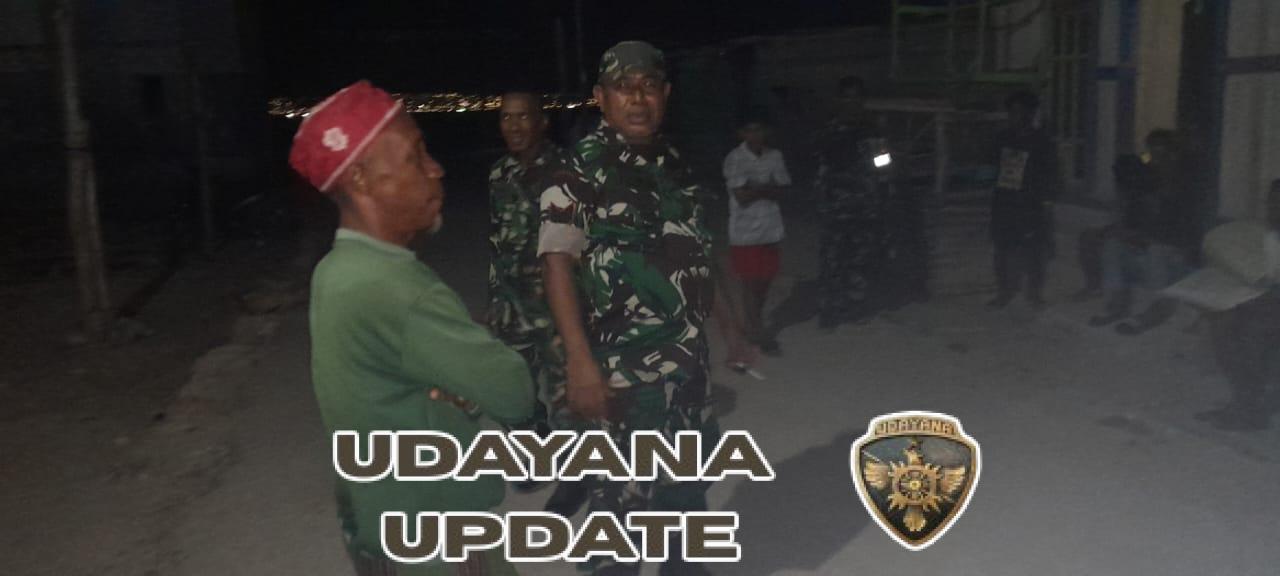 Wujud Kepedulian Babinsa Sulamu Laksanakan Night Patrol Bersama