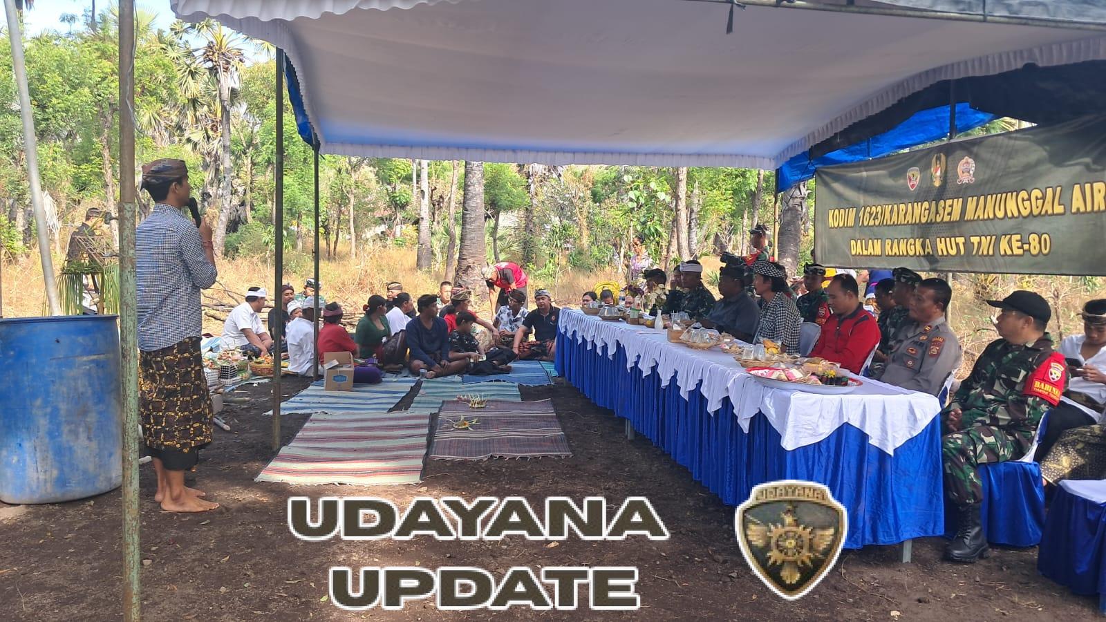 Kodim 1623/Karangasem melaksanakan pengeboran sumur guna memenuhi kebutuhan air bersih untuk Masyarakat.