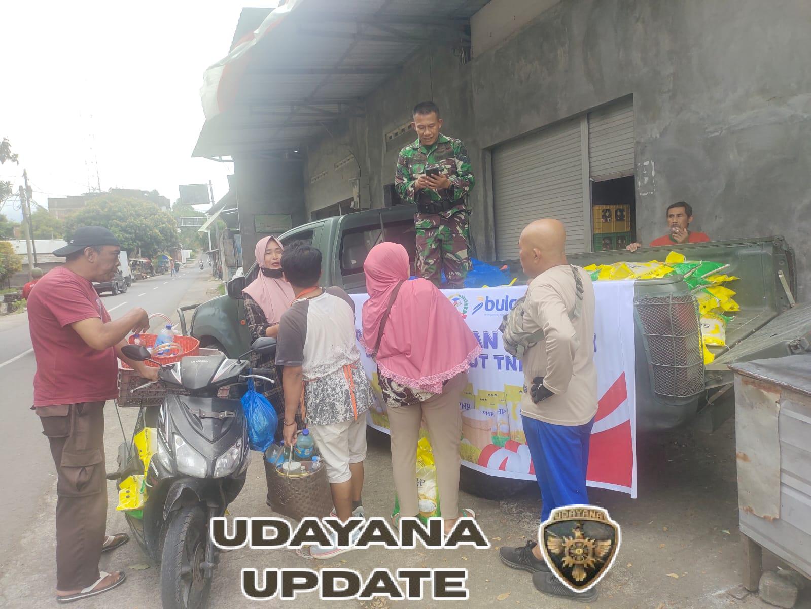 HUT TNI ke-80, Kodim 1620/Loteng Ringankan Beban Warga Lewat Pasar Murah