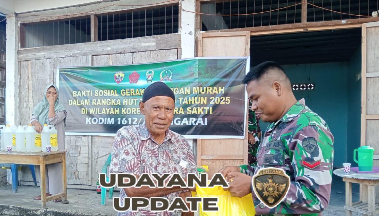 TNI dan Warga Bersinergi, Kodim 1612/Manggarai Gelar Bakti Sosial di Manggarai Timur