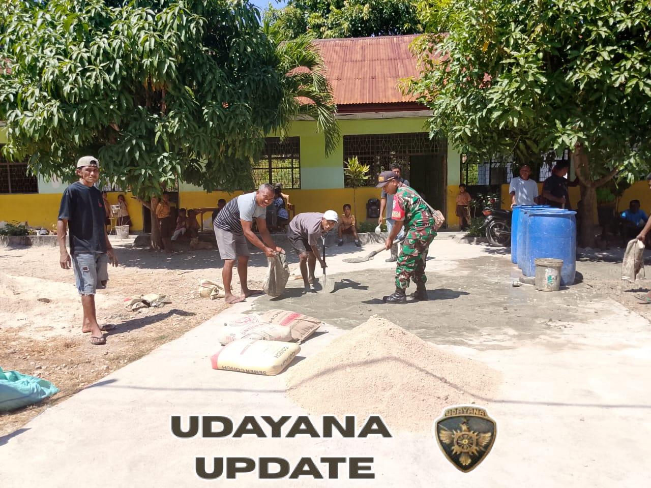 Babinsa Sertu Beny Cardoso Tekankan Pentingnya Semangat dan Keamanan saat Kerja Bakti