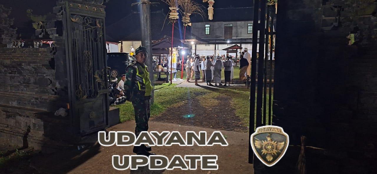 Sinergi Babinsa, Bhabinkamtibmas dan Pecalang Wujudkan Ketertiban Upacara Adat