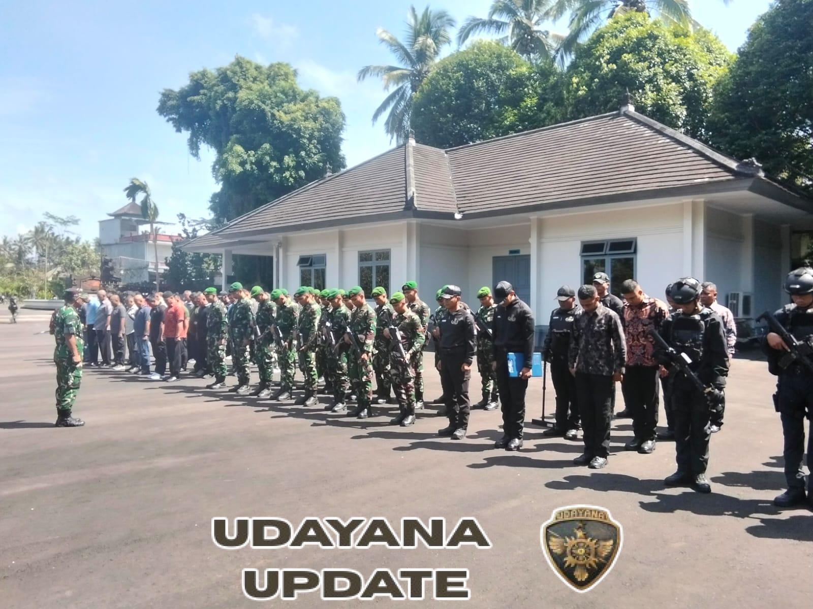 Dandim Gianyar Bersama Unsur Protokol dan Danramil Periksa Kesiapan Pengamanan Istana