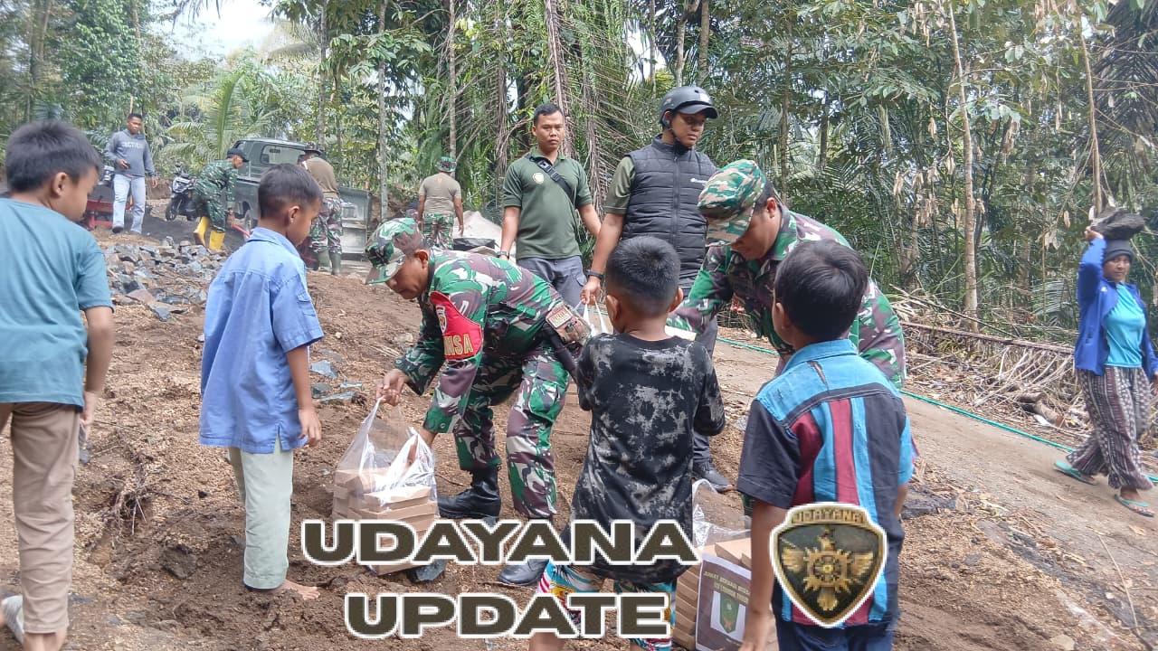 Babinsa Giri Madia Tebar Kepedulian Sambut HUT TNI ke-80