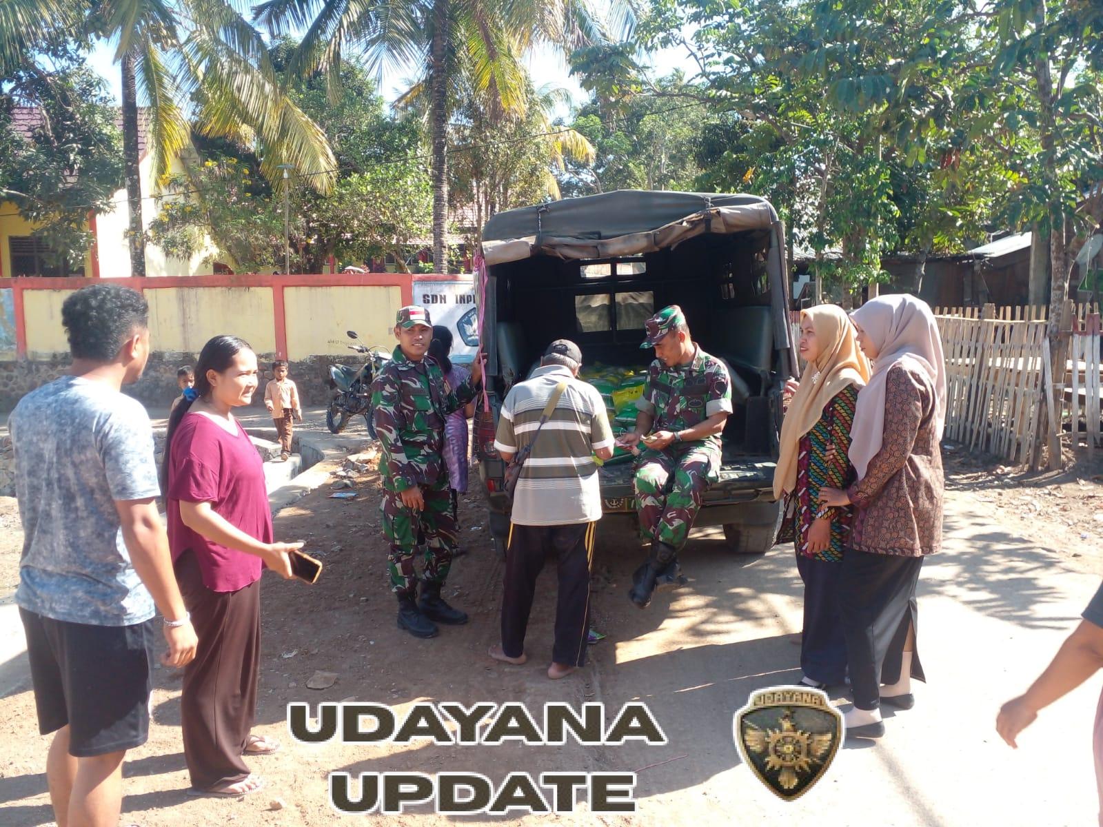 Danramil 1608-06/Wawo Pimpin Gerakan Pangan Murah di Desa Maria Utara