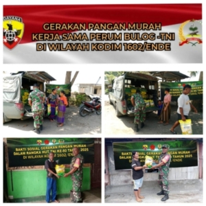 Kodim 1602/Ende Distribusikan 68 Ton Beras untuk Stabilisasi Harga Pangan