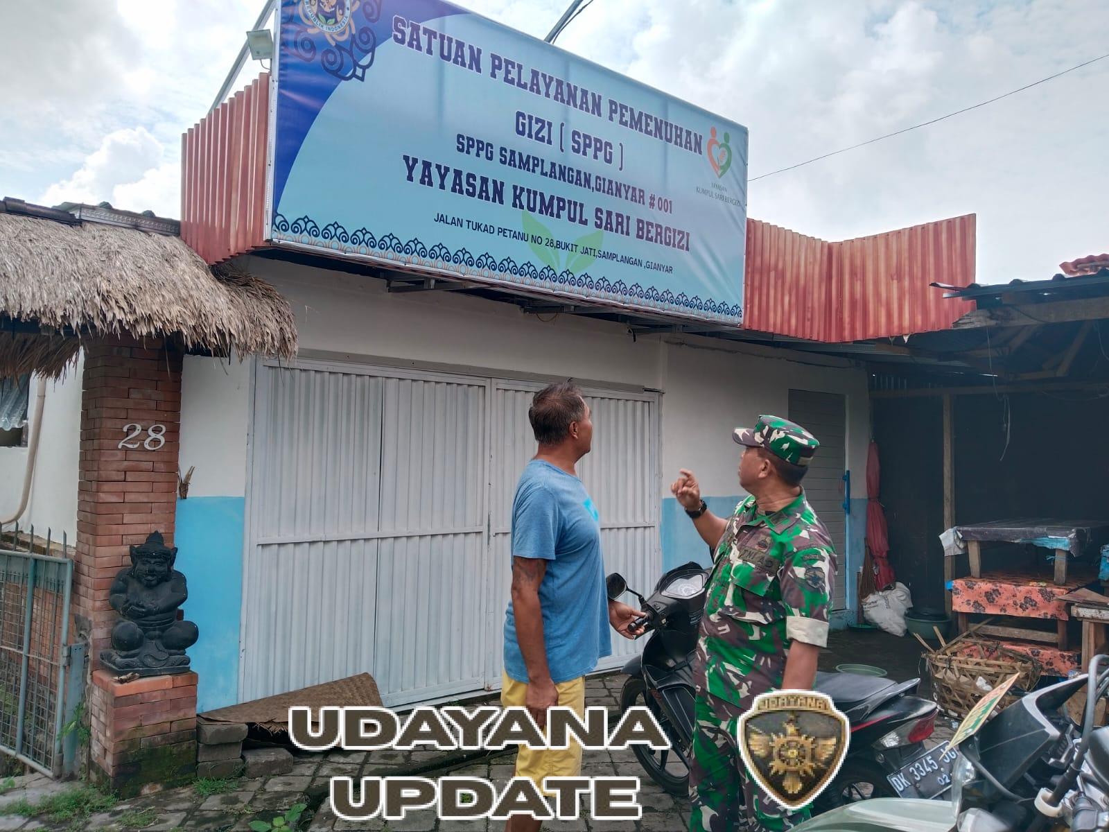 Pastikan Sarana dan Prasarana, Danramil 1616-01/Gianyar Lakukan Peninjauan Lokasi MBG