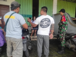 Bersinergi Bersama Pemdes Dan Linmas, babinsa Kamasan Gelar Patroli