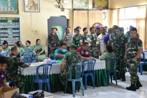 TNI, Polri, dan Persit Ikut Serta dalam Donor Darah Kodim 1609/Buleleng