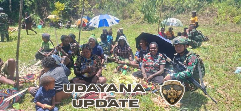 Satgas Yonif 743/PSY Bangun Kebersamaan Lewat Tradisi Lokal di Puncak Jaya