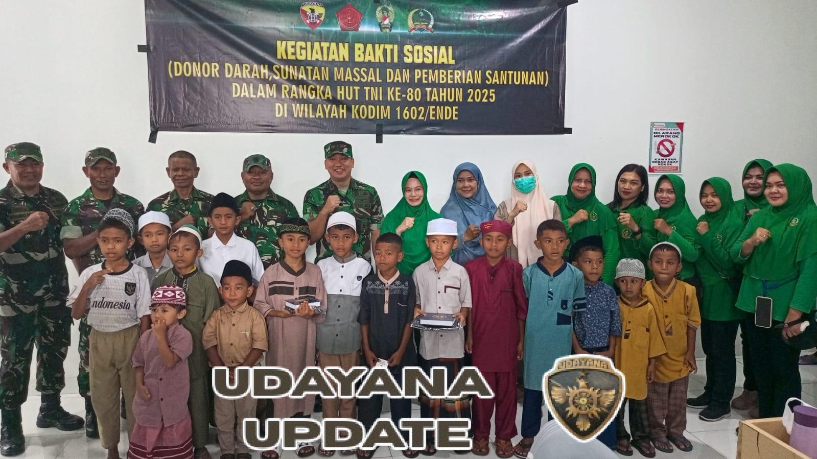 Kodim 1602/Ende Gelar Khitanan Massal Bakti Sosial Sambut HUT TNI ke-80