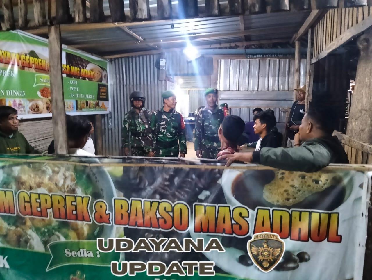 Danramil 03/Sape Ingatkan Anak Muda Hindari Perilaku Negatif dalam Patroli