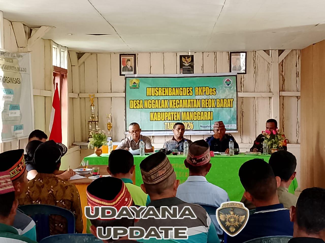 Koramil 1612-02/Reok Hadiri Musyawarah RKPDes dan Rembuk Stunting 2026 di Desa Nggalak