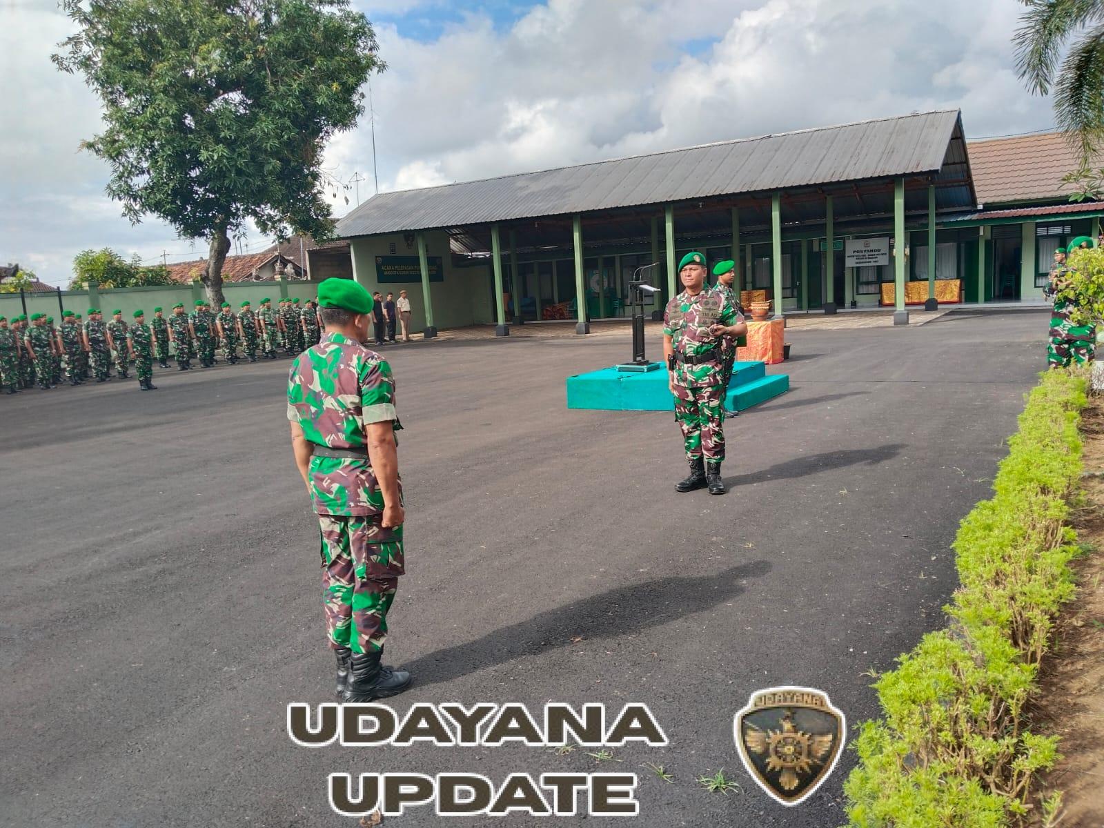 Kodim 1623/Karangasem gelar acara Korp Raport purna tugas  dan penerimaan Warga baru.