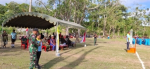 Satgas Pos Fatuha Turut Serta Dampingi Acara Pembukaan Turnamen Bola Dalam Rangka 50 Tahun Gereja Salib Suci