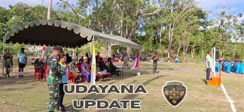 Satgas Pos Fatuha Turut Serta Dampingi Acara Pembukaan Turnamen Bola Dalam Rangka 50 Tahun Gereja Salib Suci