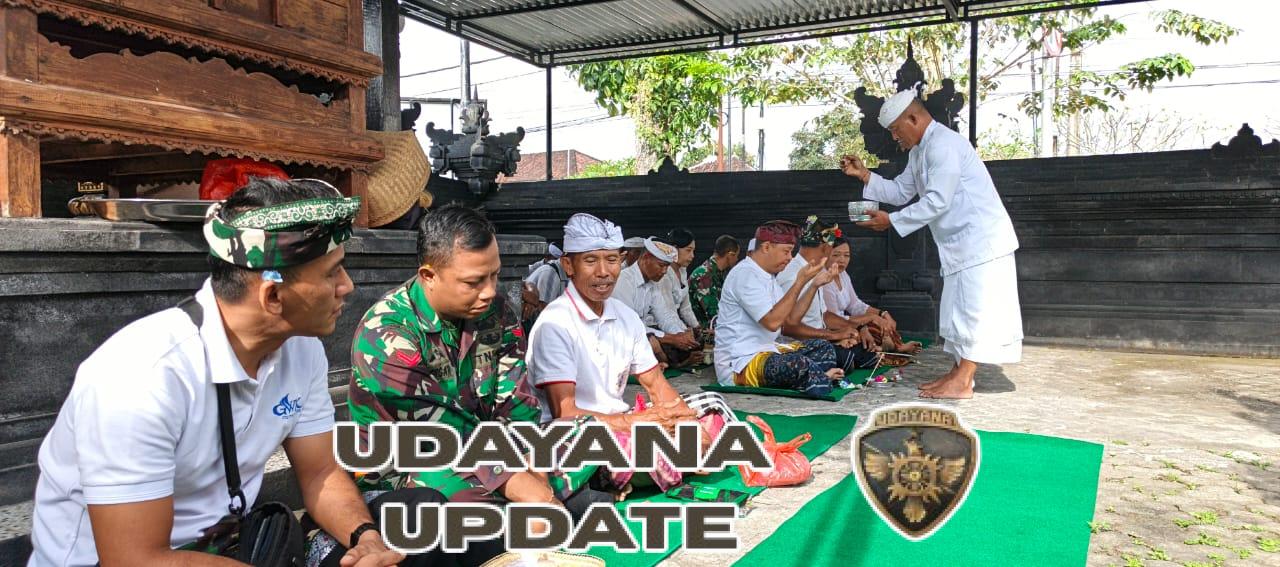 Kodim 1626/Bangli Tingkatkan Spiritual Prajurit Lewat Persembahyangan Hari Saraswati di Pura Pujangga Sakti