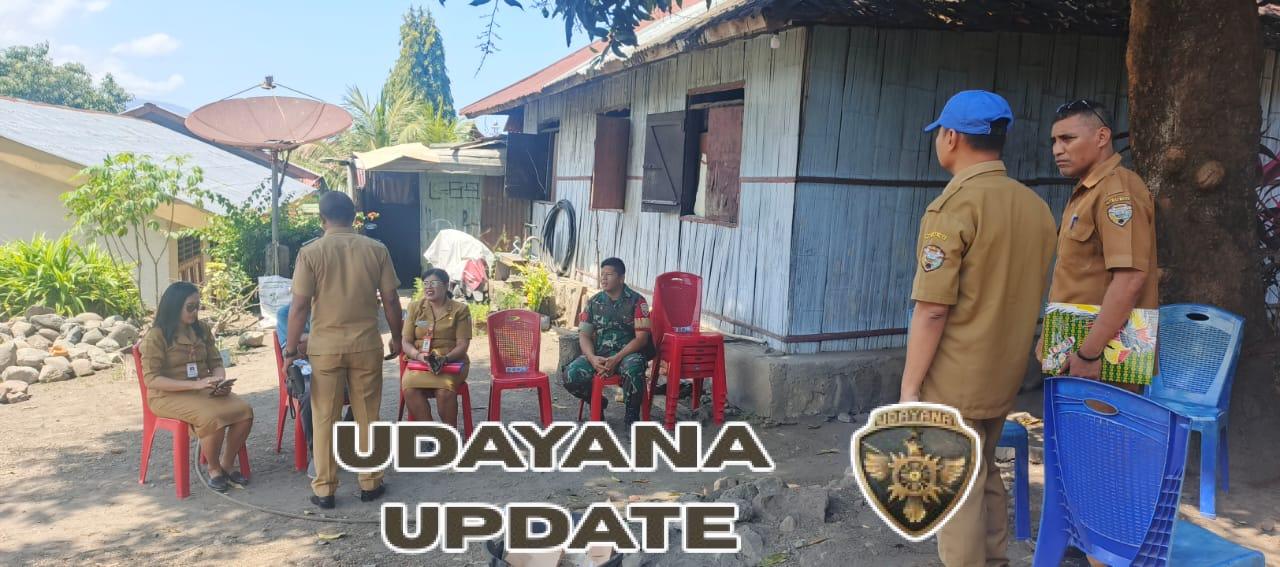 Sinergi TNI dan Pemerintah Desa, Babinsa Pantau Penataan Batas Tanah SDN 5 Ende