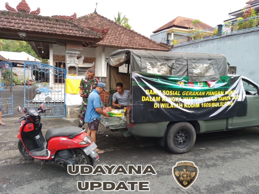 HUT TNI ke-80, Warga Seririt Antusias Ikuti Gerakan Pangan Murah Kodim 1609/Buleleng