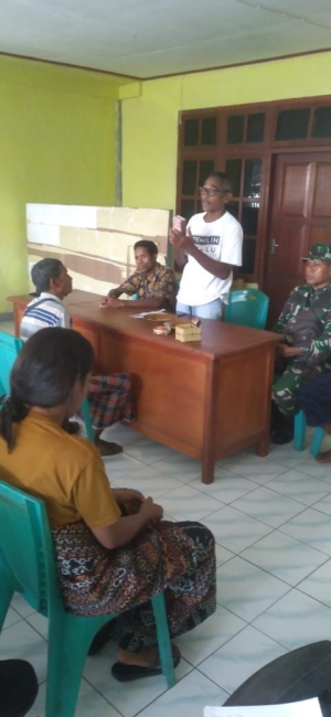 Babinsa dan Lembaga Adat Mediasi Kasus Perselingkuhan di Nele Wutung