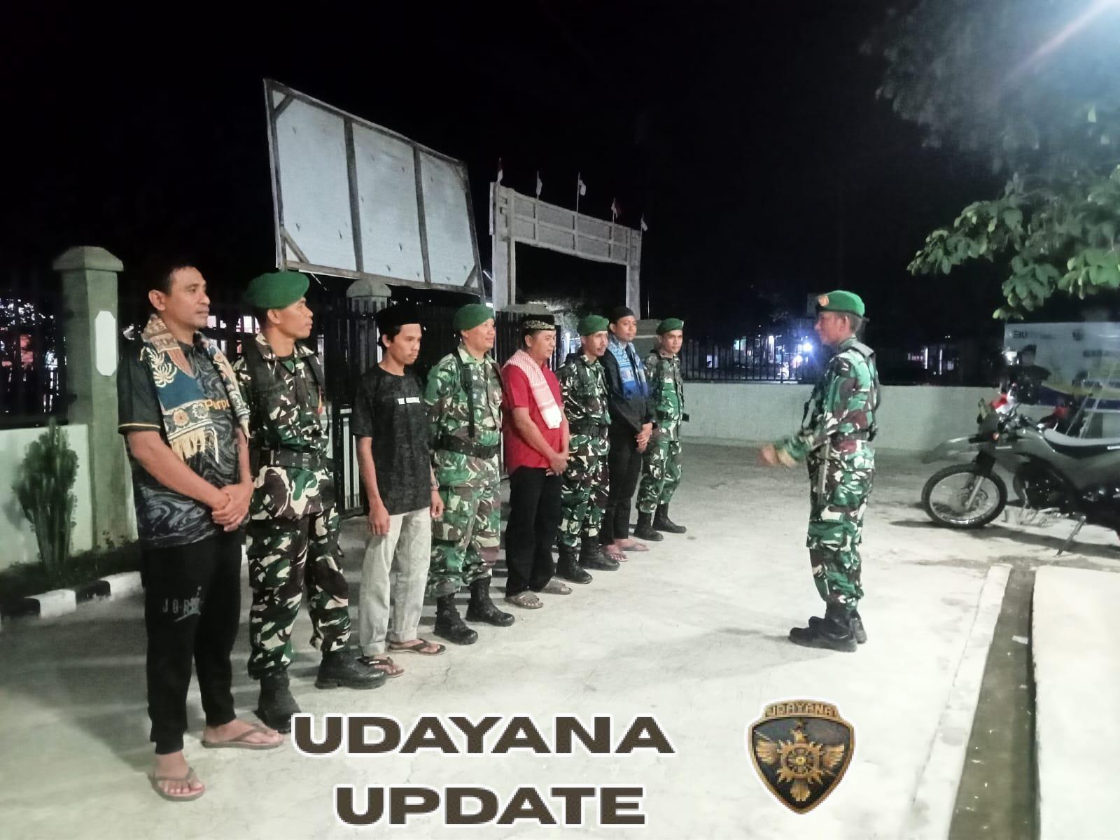 Serka Sahlan Pimpin Patroli Siskamling Cegah Gangguan Keamanan di Wilayah Monta