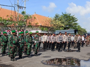 Apel Gabungan Kodim 1623/Karangasem bersama instansi terkait, upaya jaga stabilitas keamanan wilayah.