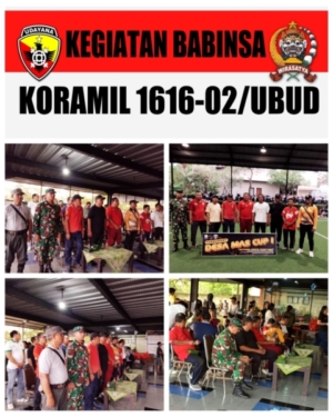 Hadir di Pembukaan Turnamen Futsal, Babinsa Ubud Dorong Kebersamaan Warga Desa Mas
