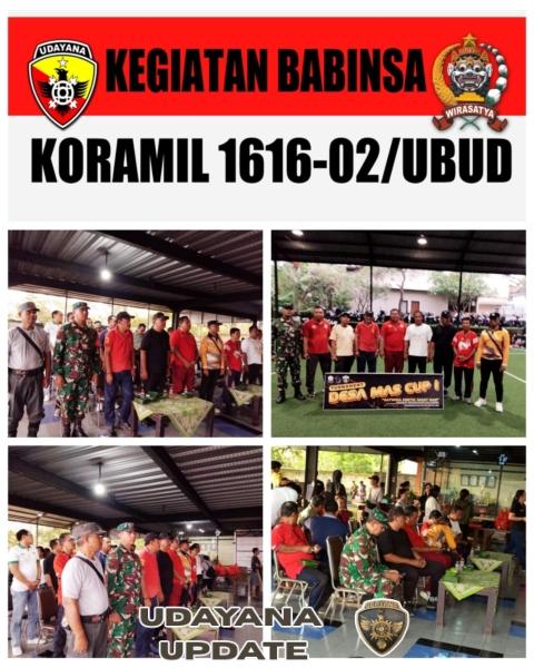 Hadir di Pembukaan Turnamen Futsal, Babinsa Ubud Dorong Kebersamaan Warga Desa Mas