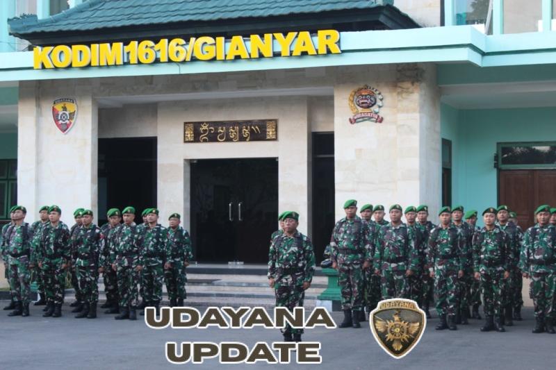 Semangat Kebersamaan Terpancar dalam Upacara Bendera Rutin Kodim 1616/Gianyar