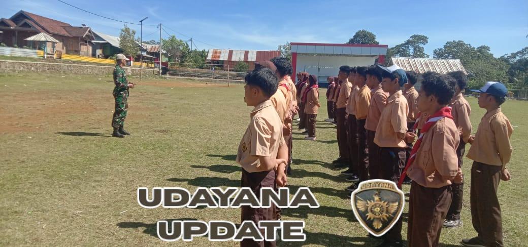 Siswa SMP Negeri Rarak Ronges Antusias Ikuti Pelatihan PBB Bersama Babinsa