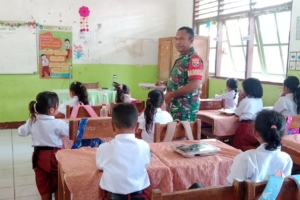 Dukung Generasi Muda Yang Sehat, Cerdas dan Produktif, Babinsa Pantau Program MBG