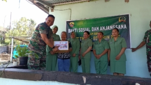 Dalam Rangka HUT TNI Ke 80, Kodim 1621/TTS Laksanakan Anjangsana Ke Para Warakawuri Dan Panti Asuhan